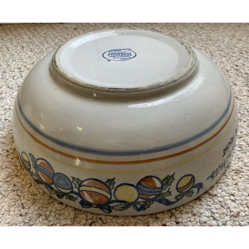 Louisville Stoneware The Night Before Christmas Large Serving Bowl Holiday 12.5‎
